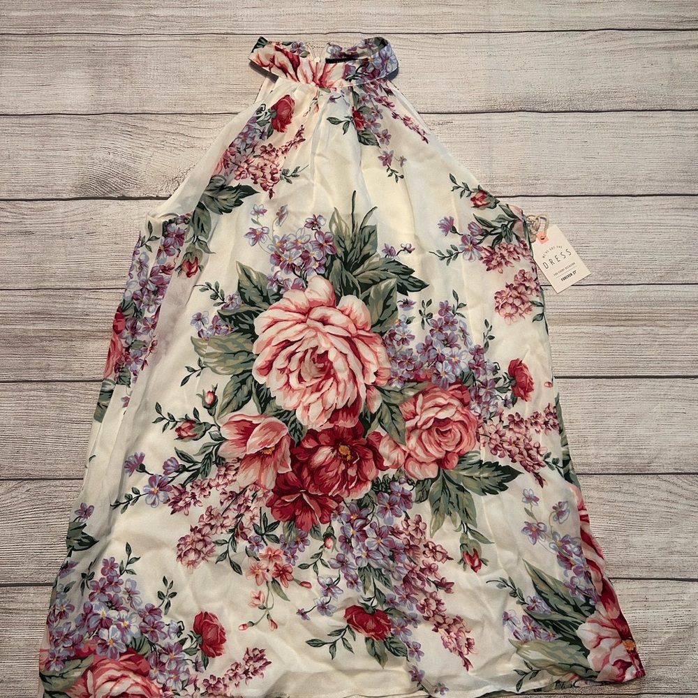 Forever 21 Floral Print Halter Blouse
